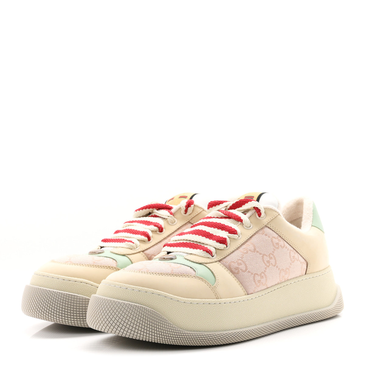 Gucci New Canvas GG Monogram Nubuck Womens Screener 50mm Sneakers 41 Skin Rose Dark Skin Rose Multicolor 4 of 10
