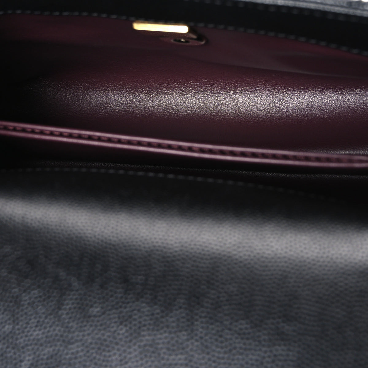 Caviar Quilted Mini Coco Handle Flap Black