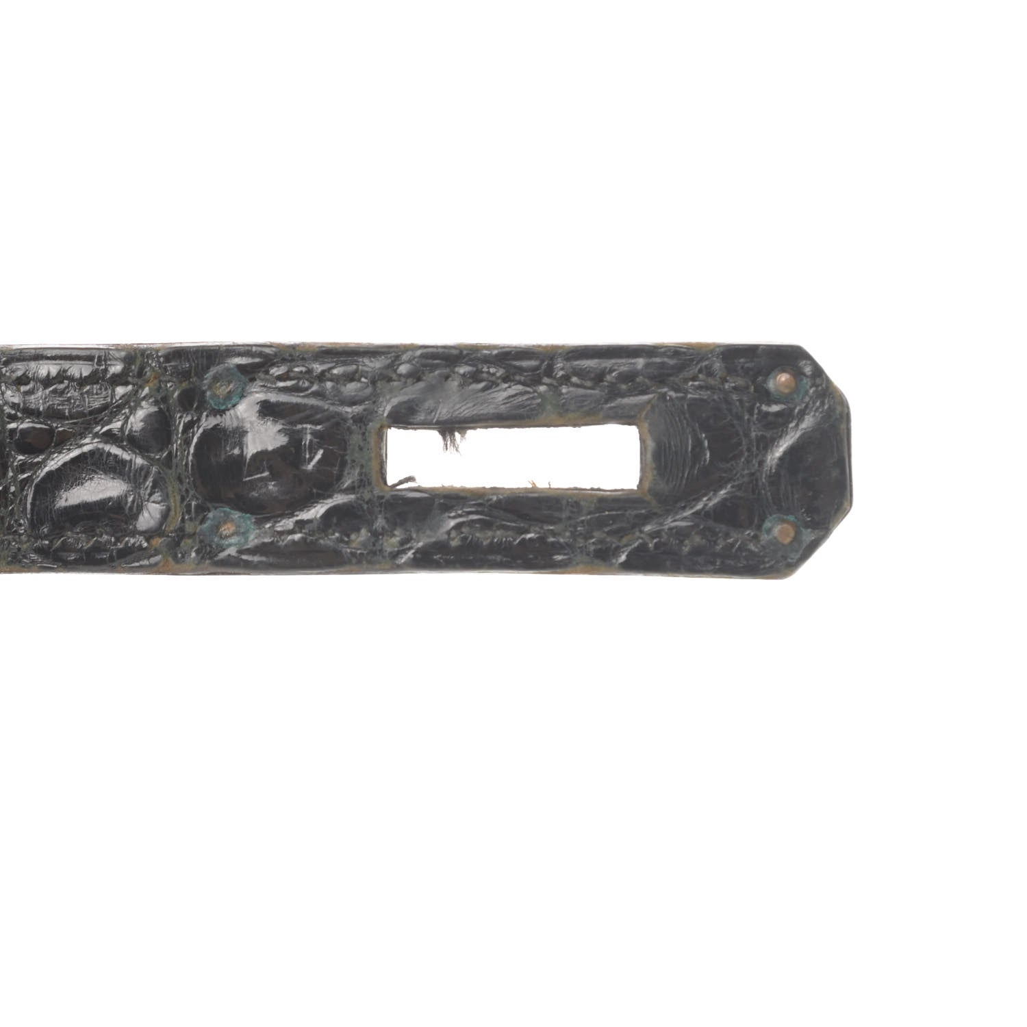 Hermes Shiny Crocodile Kelly Sellier 32 Black 7 of 23