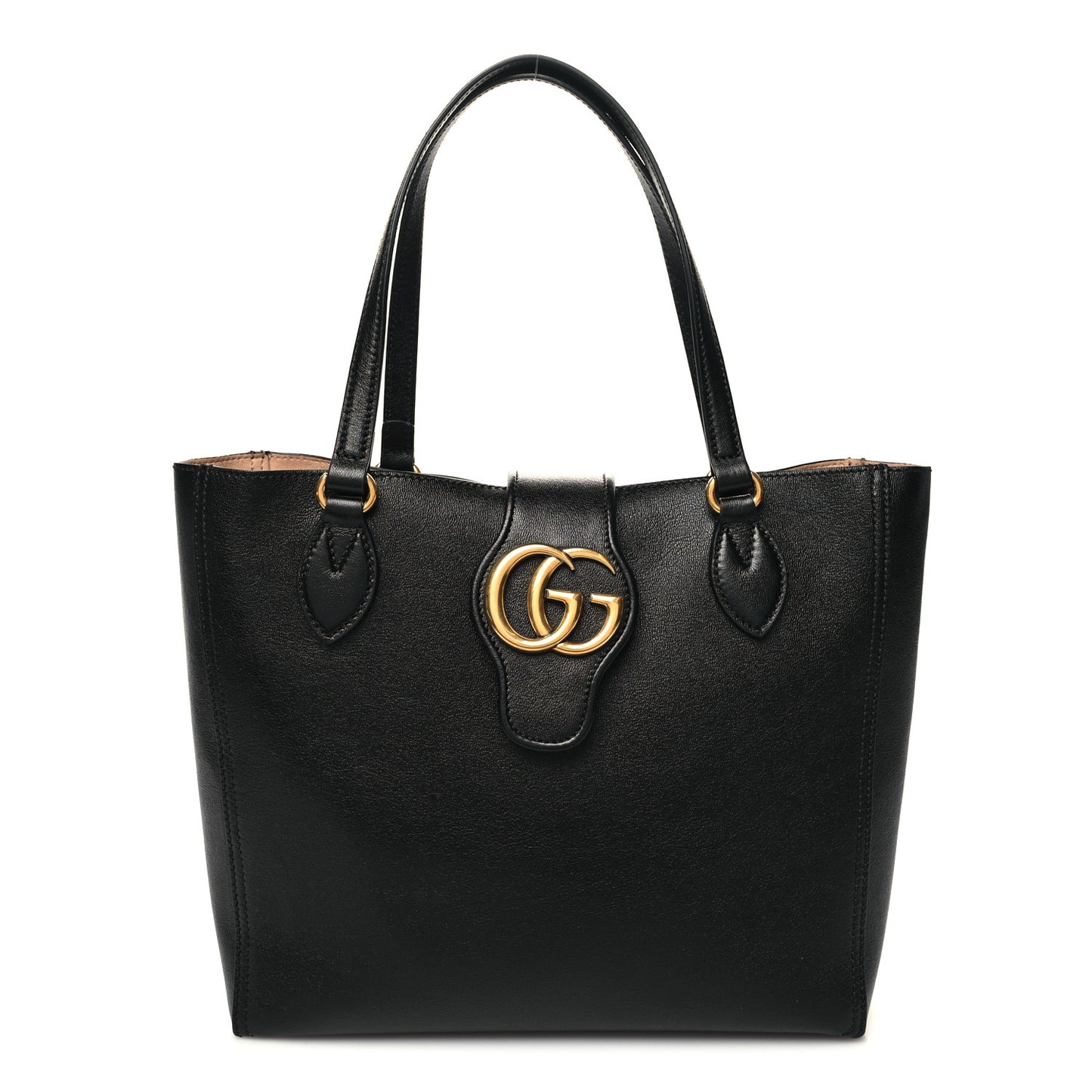 New Sakai Calfskin Lux Small Dahlia Tote Black