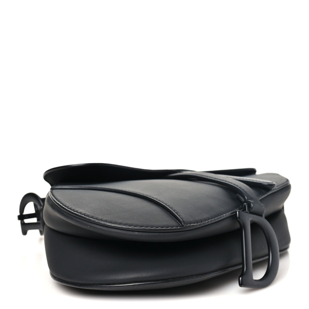 Ultra Matte Calfskin Saddle Bag Black