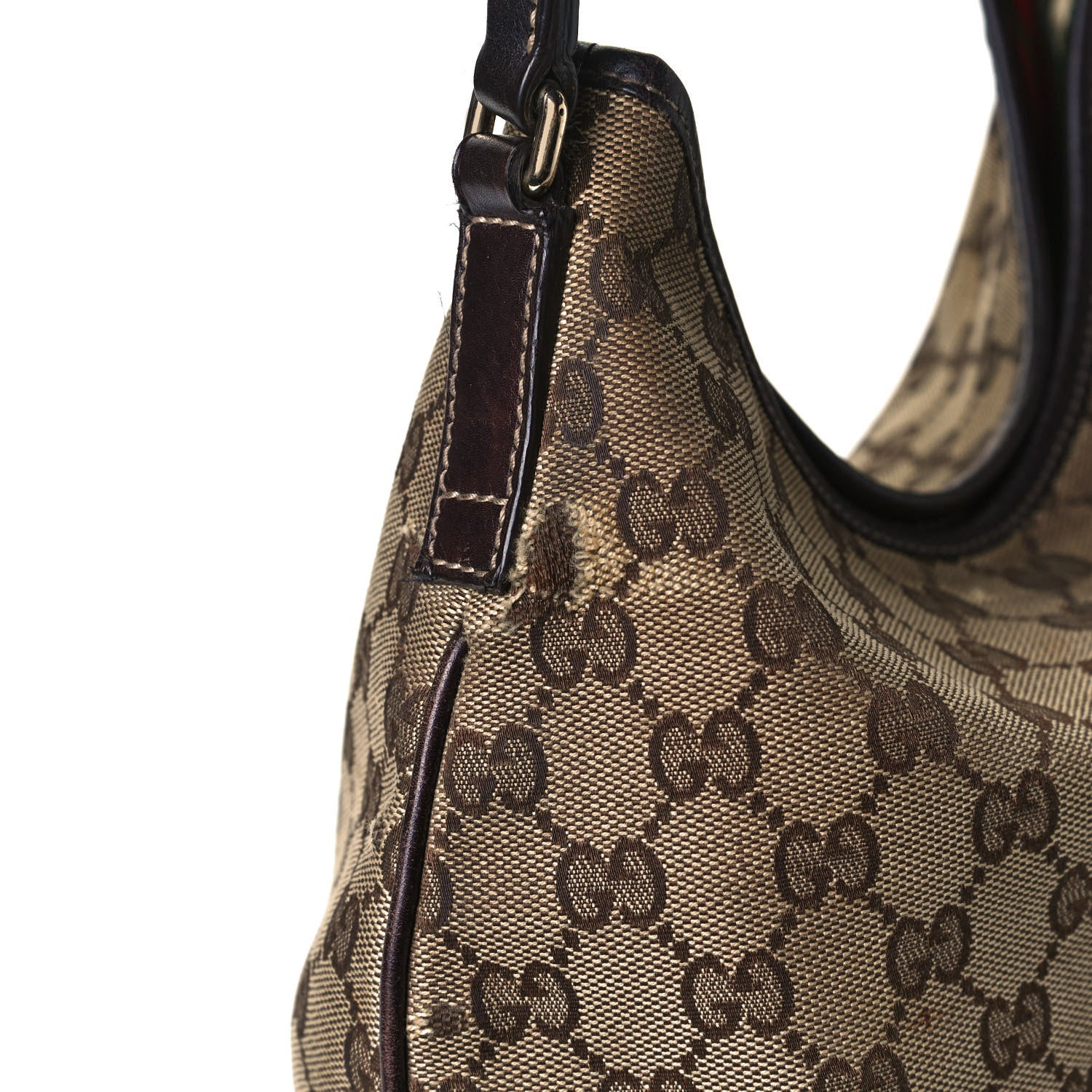 Gucci Monogram Medium New Britt Hobo Dark Brown 11 of 17