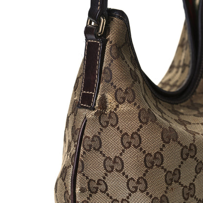 Gucci Monogram Medium New Britt Hobo Dark Brown 11 of 17