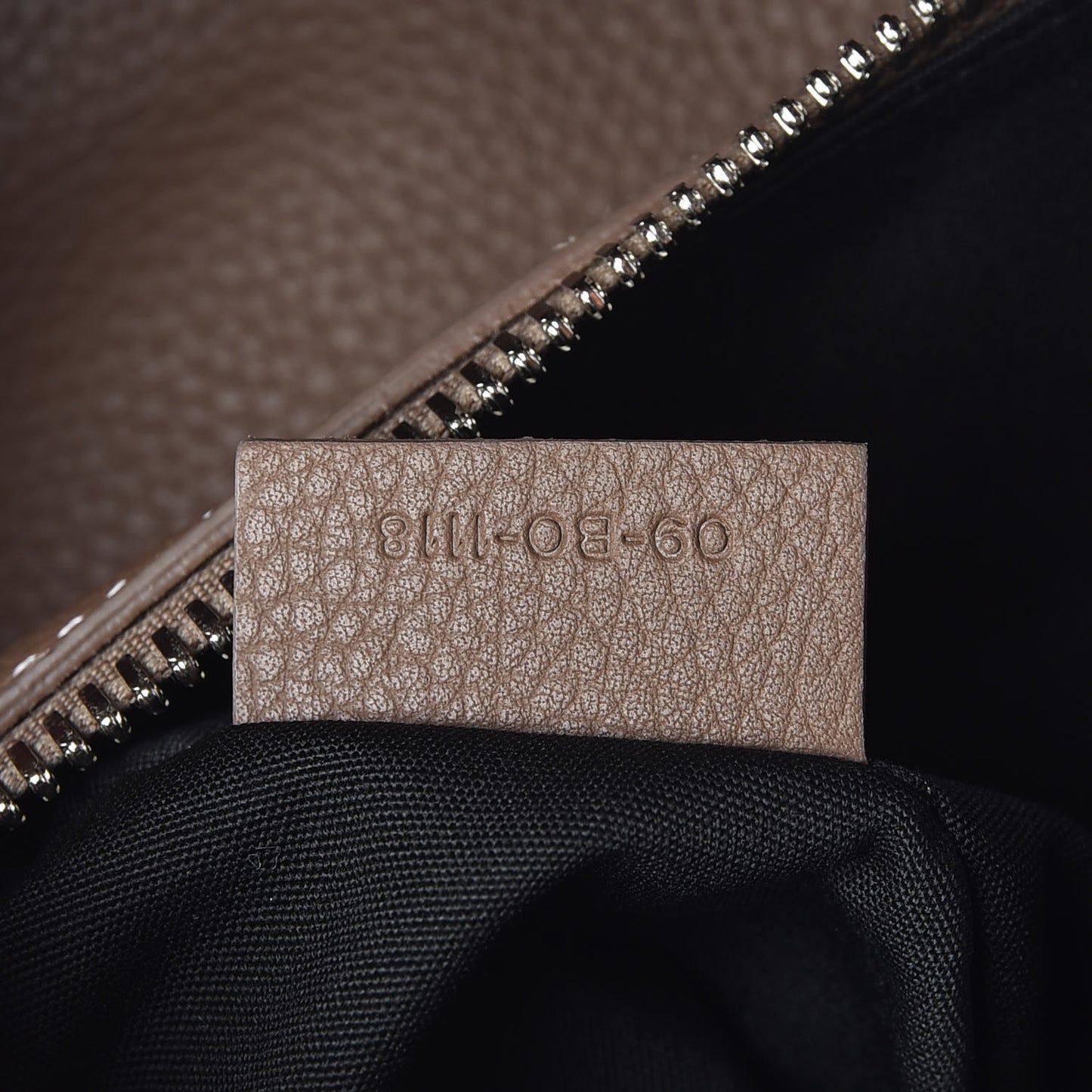 Grained Calfskin Saddle Bag Brown
