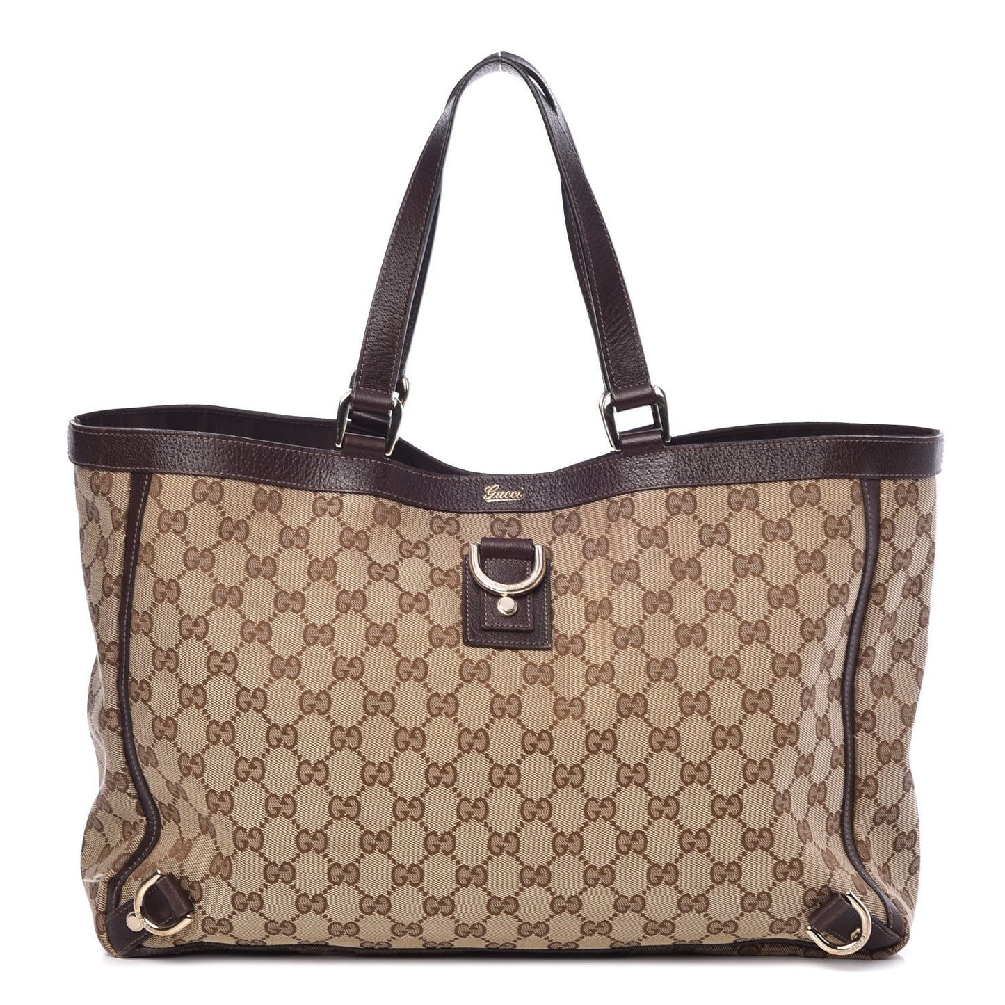 Monogram Large Abbey Tote Dark Brown