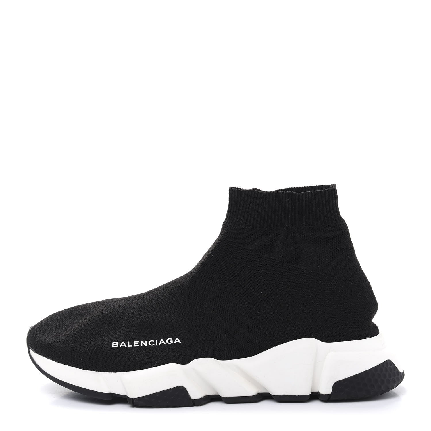 Balenciaga Neoprene Knit Womens Speed Sneakers 41 Black White 1 of 8