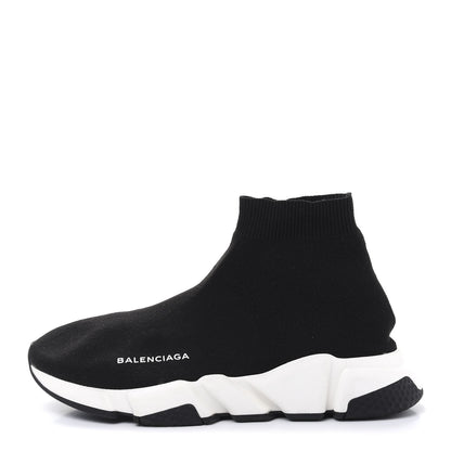 Balenciaga Neoprene Knit Womens Speed Sneakers 41 Black White 1 of 8