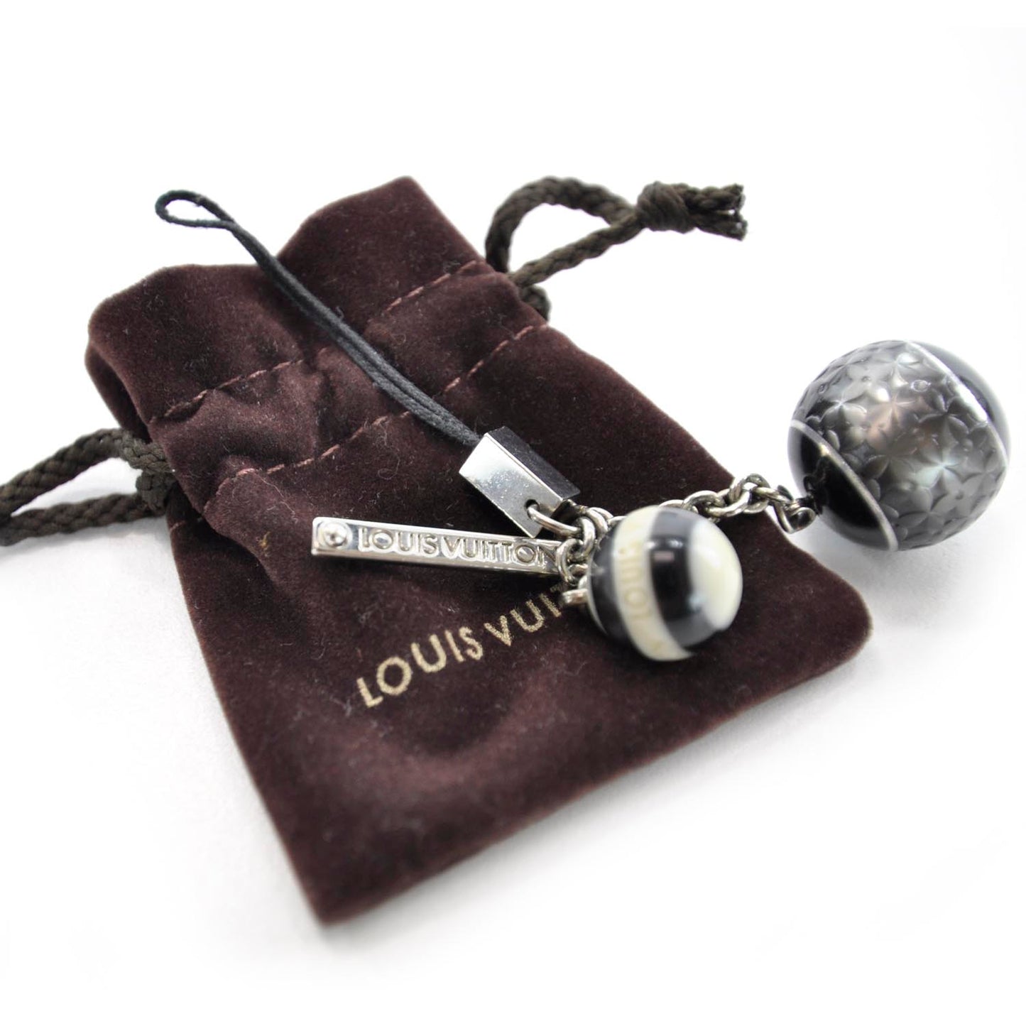 Mini Lin Croisette Bag Charm Black