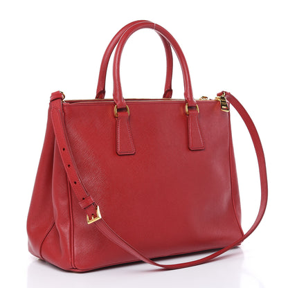 Prada Saffiano Medium Galleria Double Zip Tote Fuoco 3 of 10