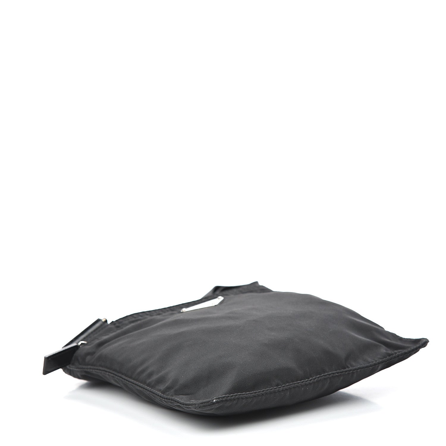 Prada Nylon Small Flat Messenger Bag Black 3 of 13