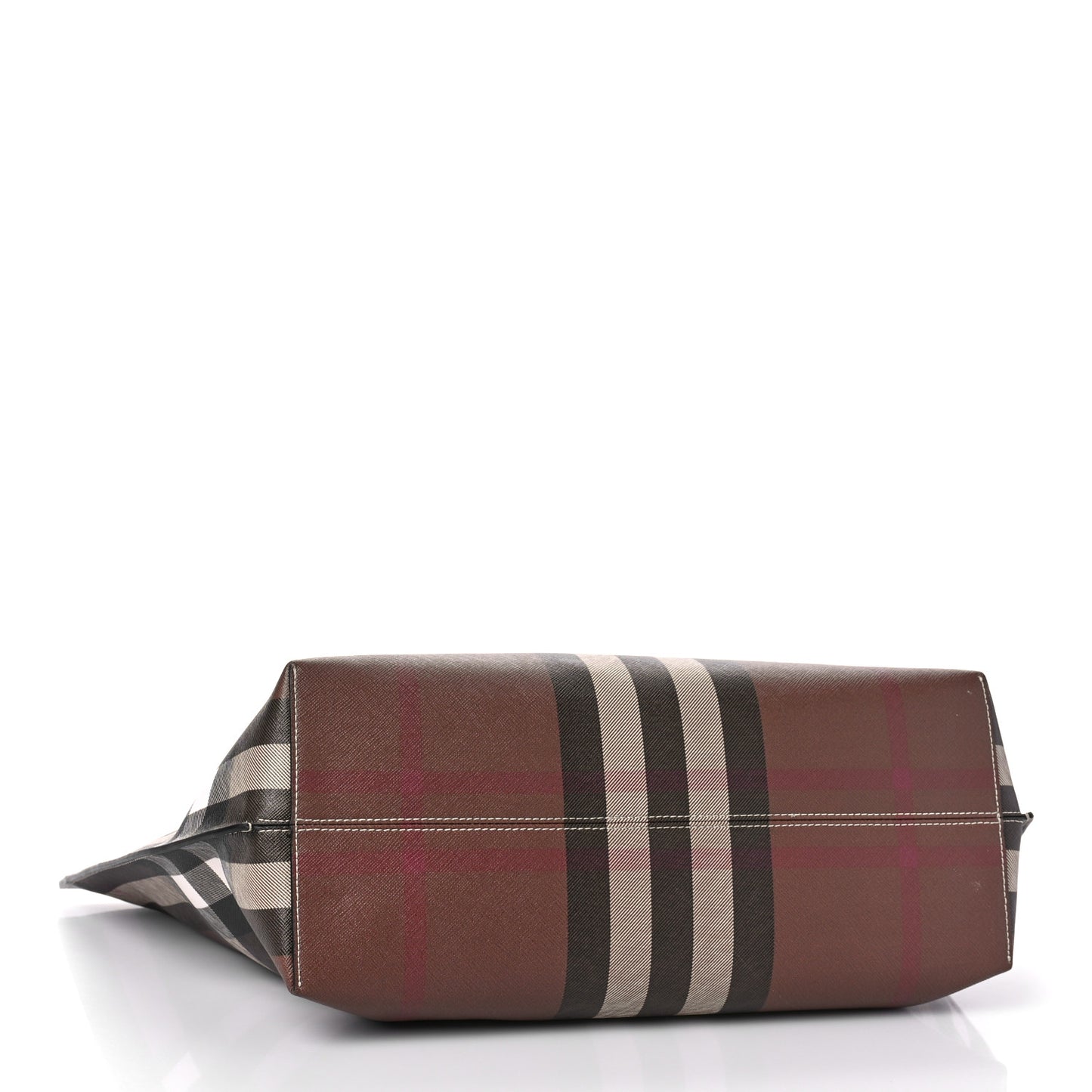 E-Canvas Check Medium Soft TB Tote Dark Birch Brown