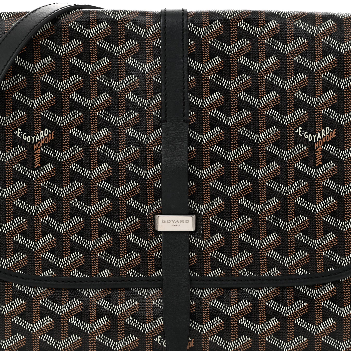 Goyardine Belvedere II MM Messenger Bag Black