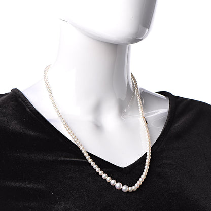 Mikimoto 18K Yellow Gold Akoya Pearl 3.5-8mm Graduated Strand Necklace 23.5" 2 of 6