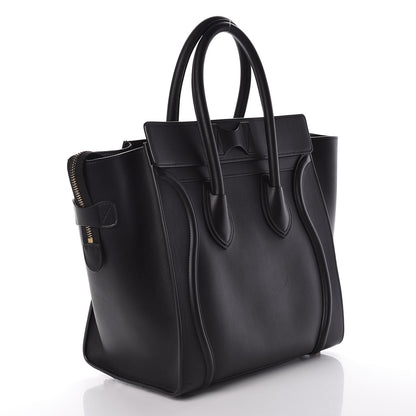 Celine Smooth Calfskin Mini Luggage Black 3 of 8