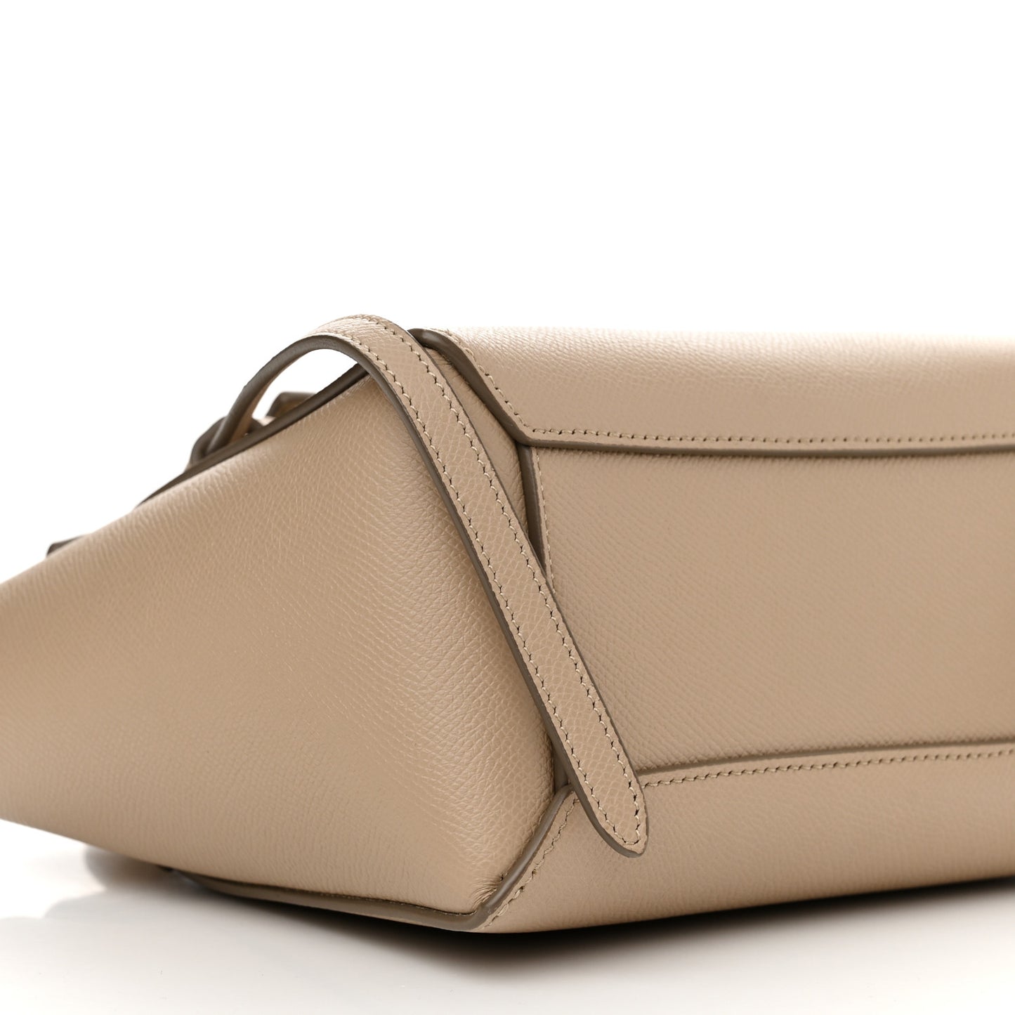 Grained Calfskin Nano Belt Bag Light Taupe