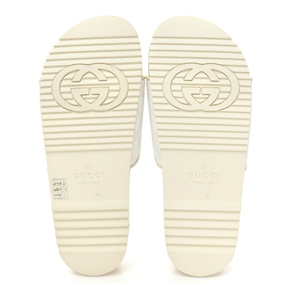 Gucci GG Supreme Monogram Demetra Mens Slide Sandals 11 White Mystic White 5 of 10