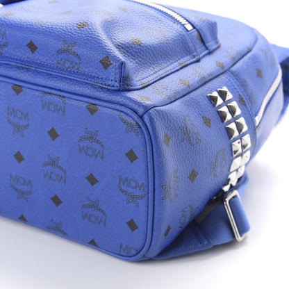 MCM Visetos Small Side Stud Stark Backpack Blue 6 of 8