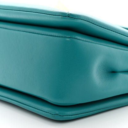 Valentino Garavani Nappa One Stud Chain Clutch Ultra Marine Green 10 of 10