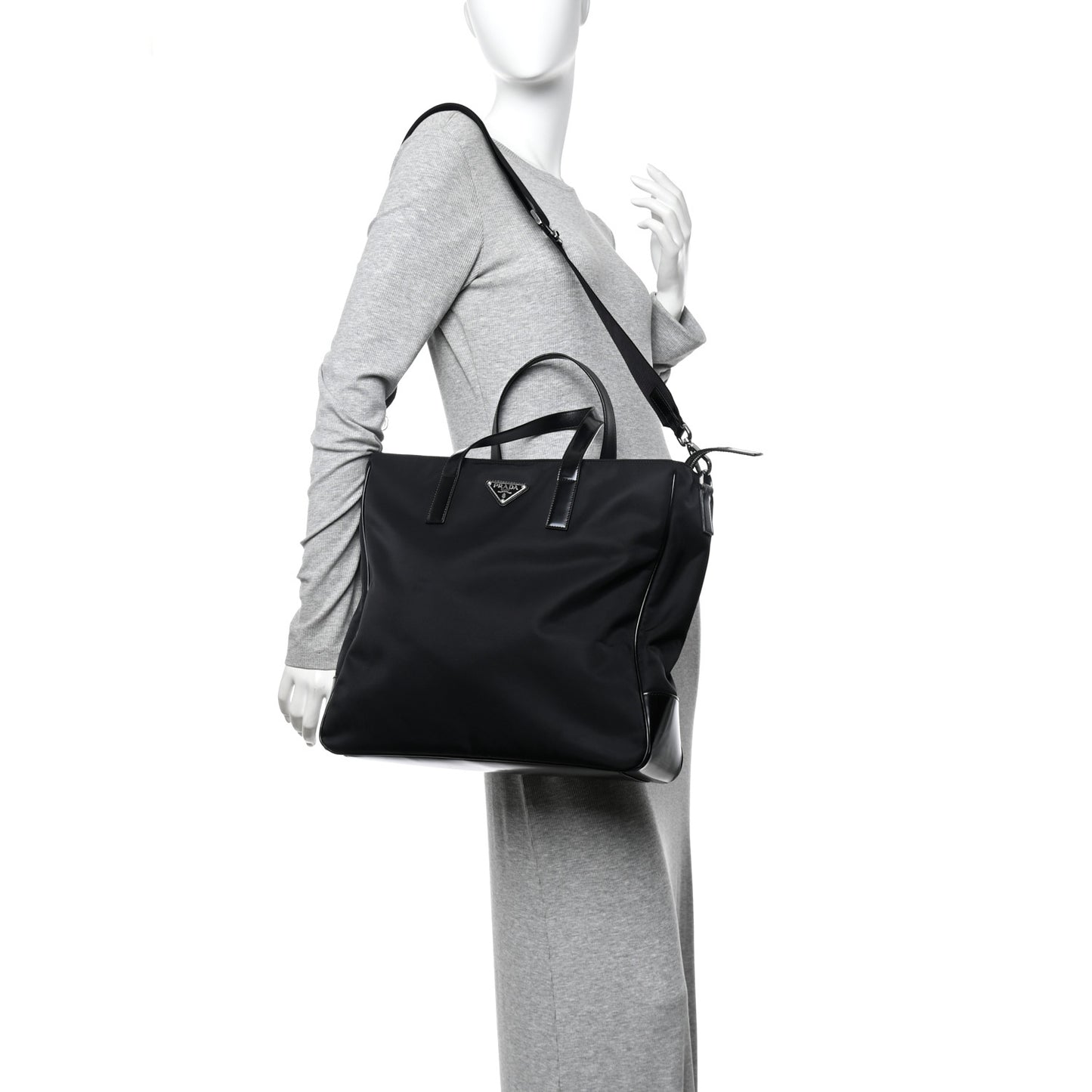 Re-Nylon Spazzolato Tote Black