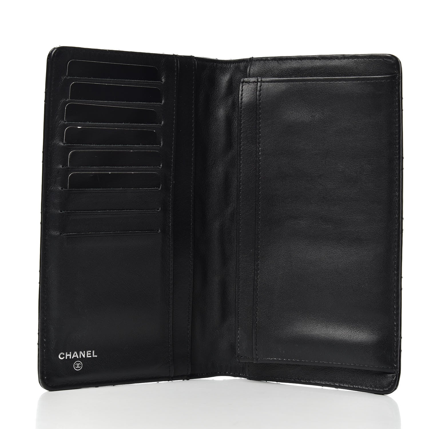 Chanel Patent Quilted Brilliant Yen Wallet Black 5 of 9