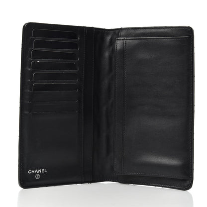 Chanel Patent Quilted Brilliant Yen Wallet Black 5 of 9