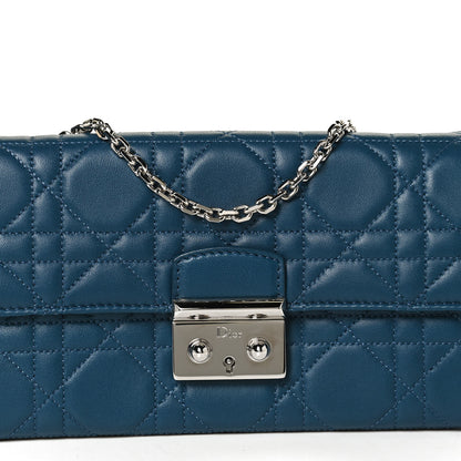 Christian Dior Lambskin Cannage Miss Dior Chain Wallet Navy 7 of 12