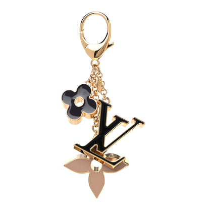 Louis Vuitton Metal Enamel Fleur De Monogram Bag Charm Dore 1 of 5
