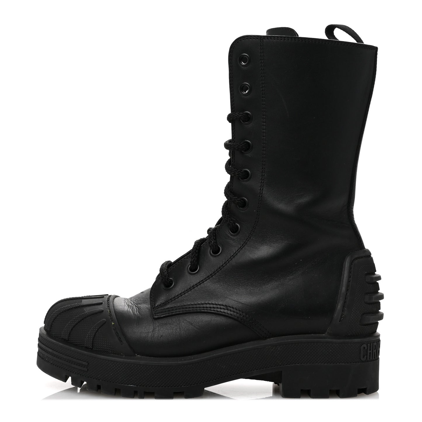 Calfskin Rubber DiorIron Boots 35.5 Black