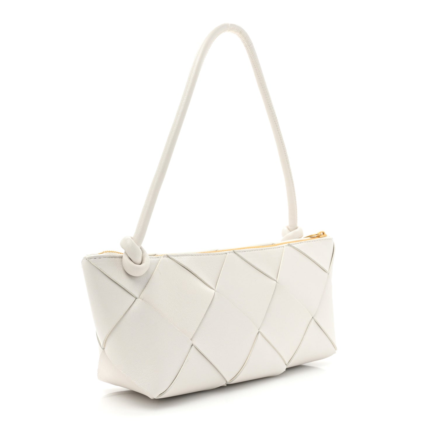 Nappa Maxi Intreccio Exploded Shoulder Bag Chalk