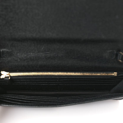 Gucci Textured Calfskin Medium Betty Chain Wallet Black 5 of 9