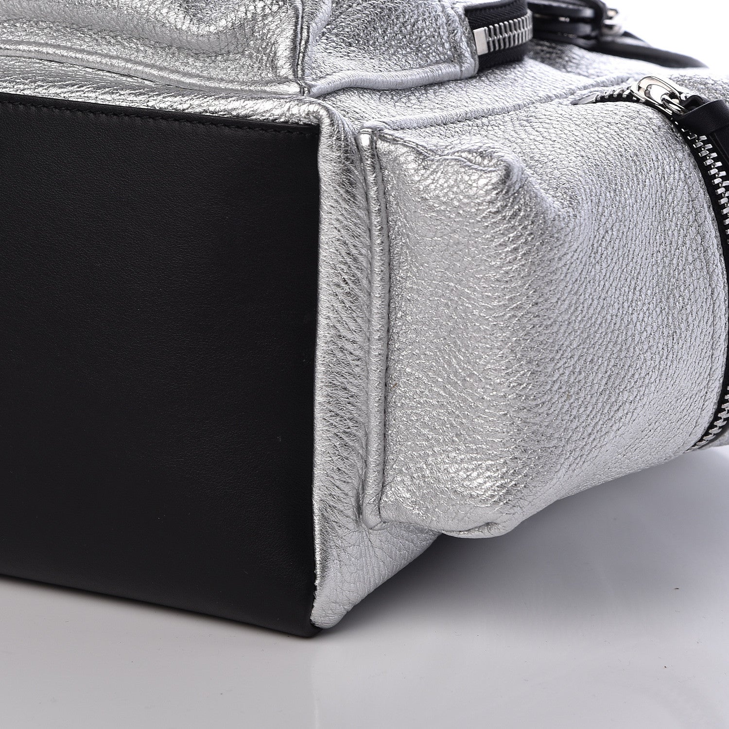Burberry Metallic Deerskin Medium Rucksack Backpack Silver 9 of 9