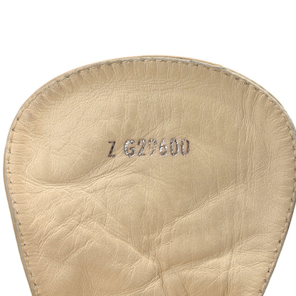 Chanel Lambskin Canvas Cap Toe Lace Up Espadrilles 40 Dark Beige Black 8 of 8