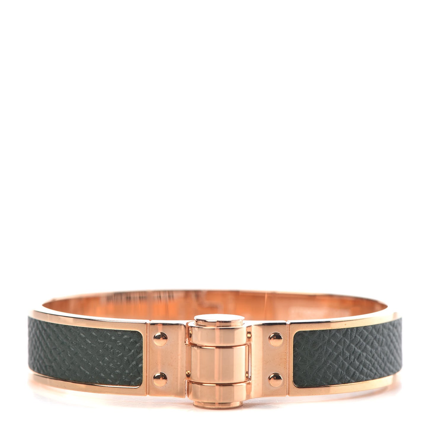 Epsom Charniere Narrow Hinged Bracelet S Vert Anglais