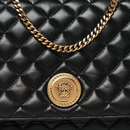 Versace Nappa Quilted La Medusa Chain Crossbody Black 7 of 9
