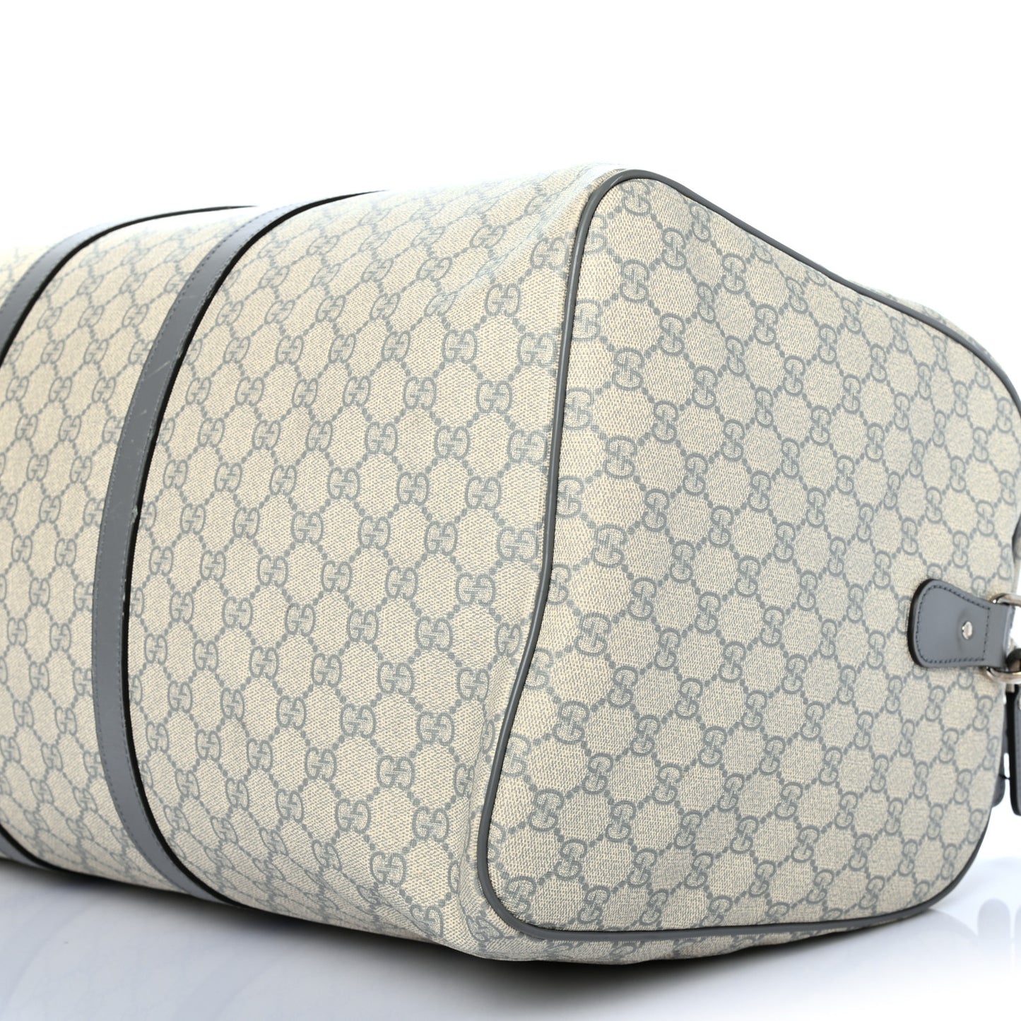 GG Plus Monogram Large Carry On Duffle Bag Ecru Grigio