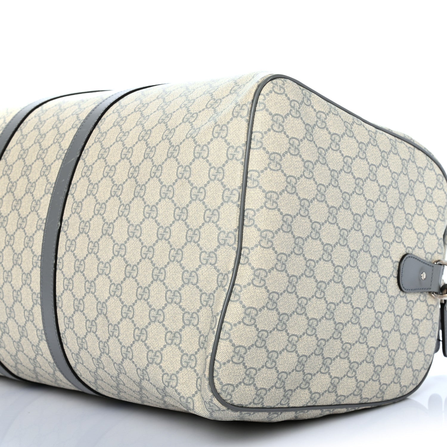 Gucci GG Plus Monogram Large Carry On Duffle Bag Ecru Grigio 9 of 14
