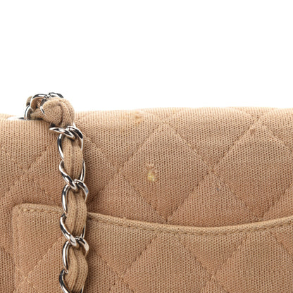 Chanel Jersey Quilted Mini Square Flap Beige 9 of 13