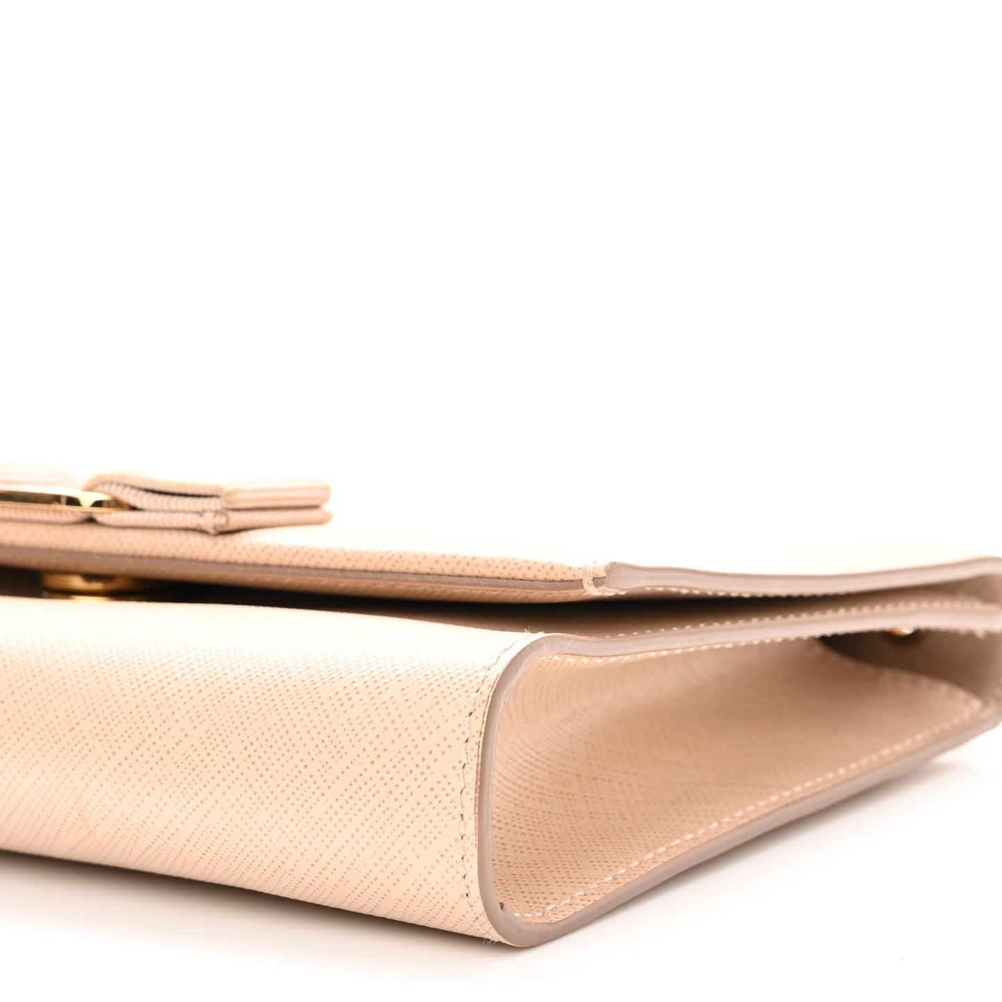 Hammered Calfskin Mini Miss Vara Bow Chain Bag New Bisque