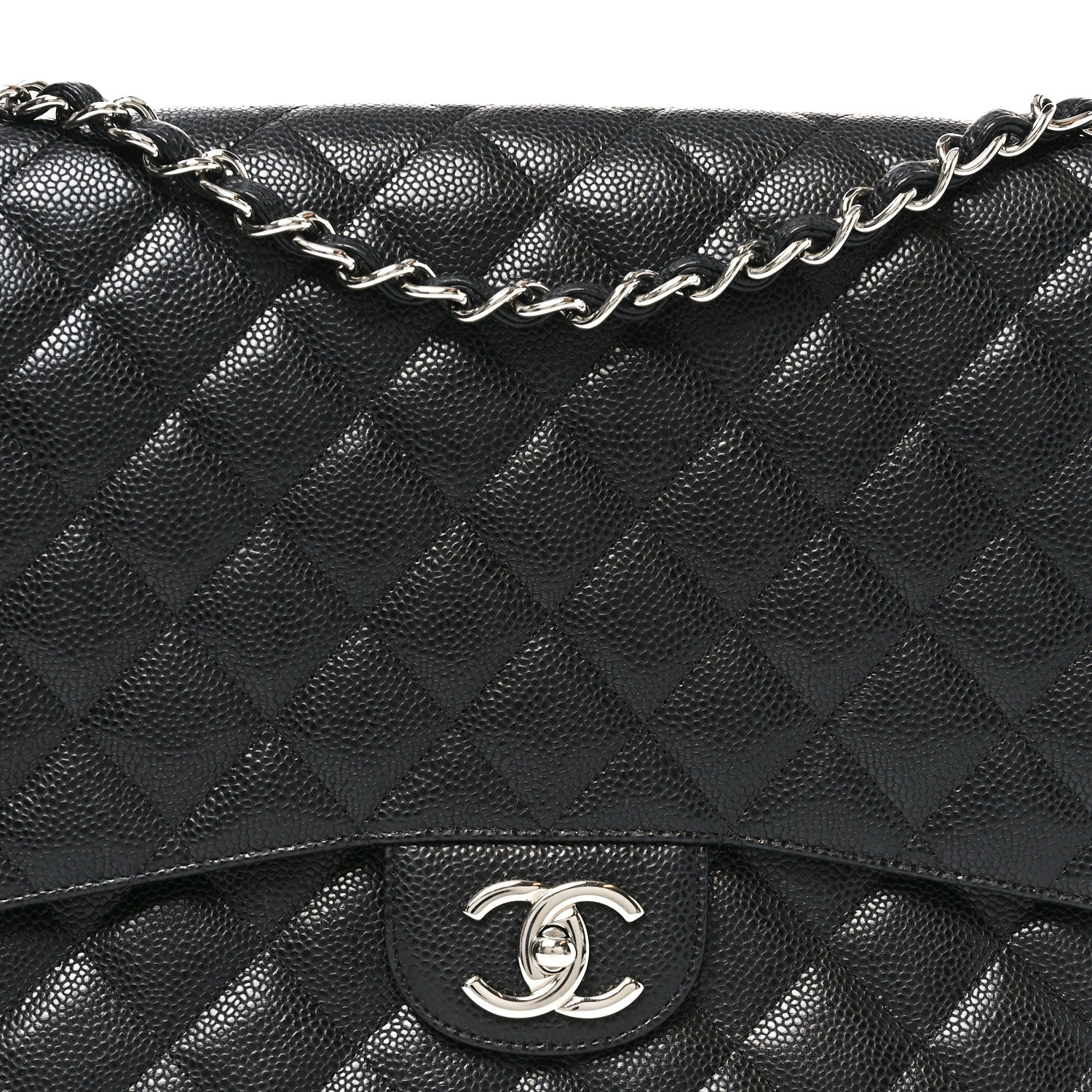 Chanel Caviar Quilted Maxi Double Flap Black 8 of 11