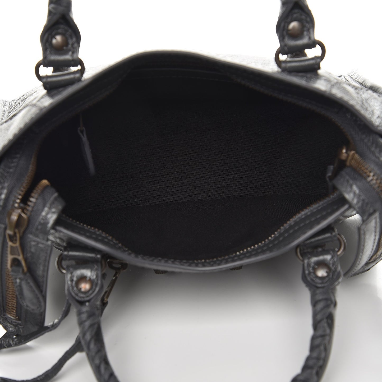 Agneau Giant 12 Gunmetal Hardware Mini City Gris Fossile