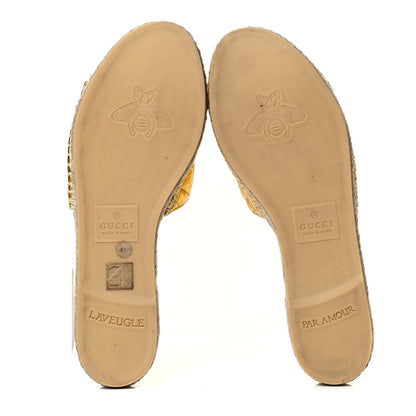 Gucci Metallic Nappa Matelasse GG Marmont Espadrille Slide Sandals 41 Oro 4 of 8