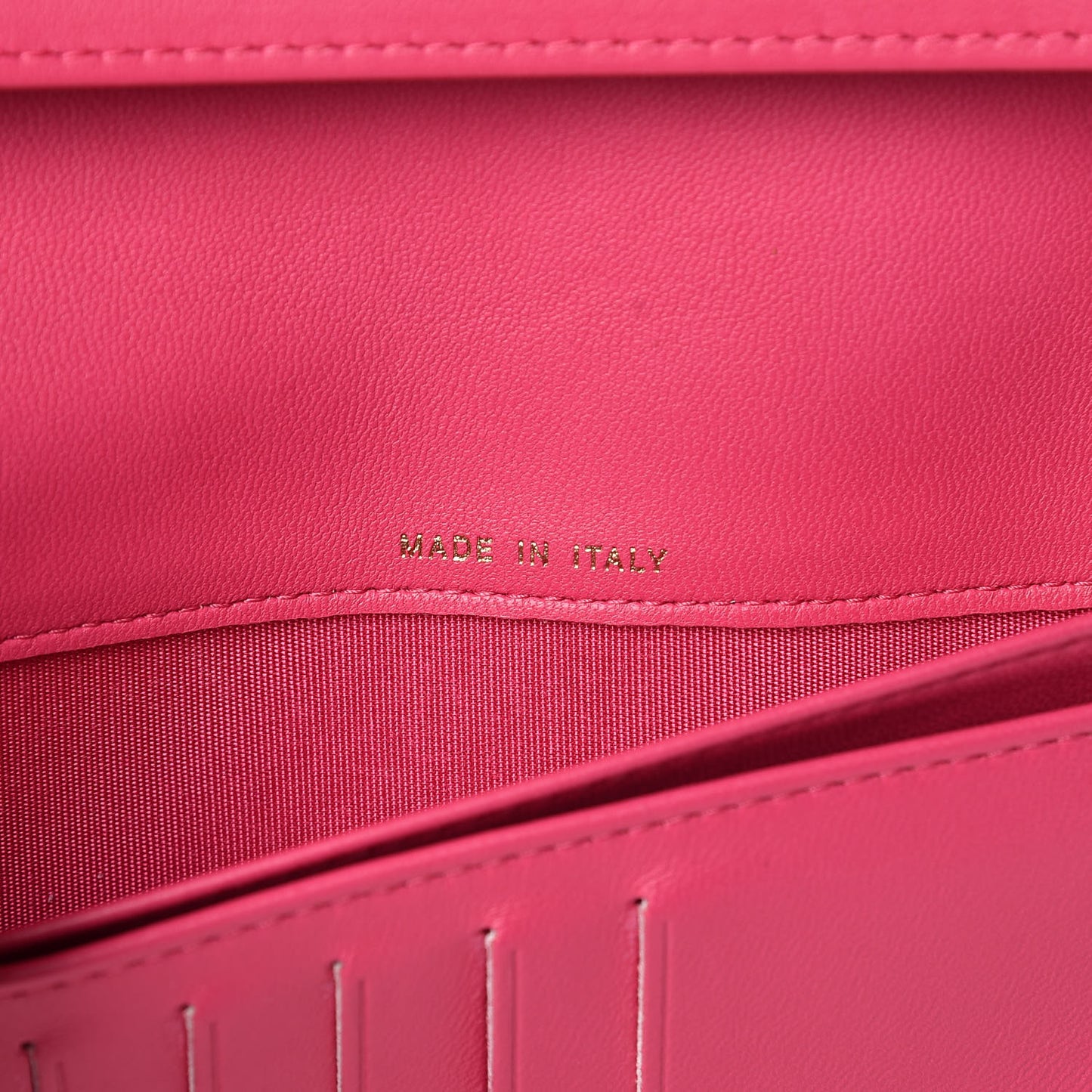 Lambskin Quilted Boy Yen Wallet Pink
