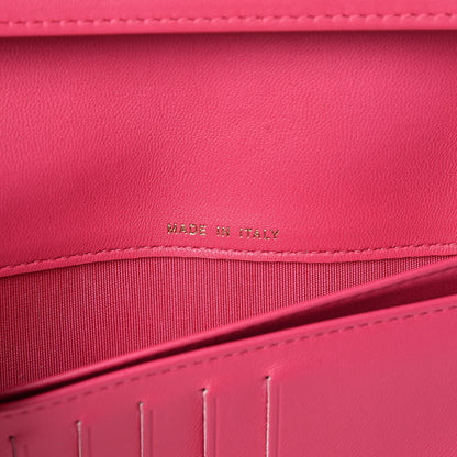 Chanel Lambskin Quilted Boy Yen Wallet Pink 7 of 9