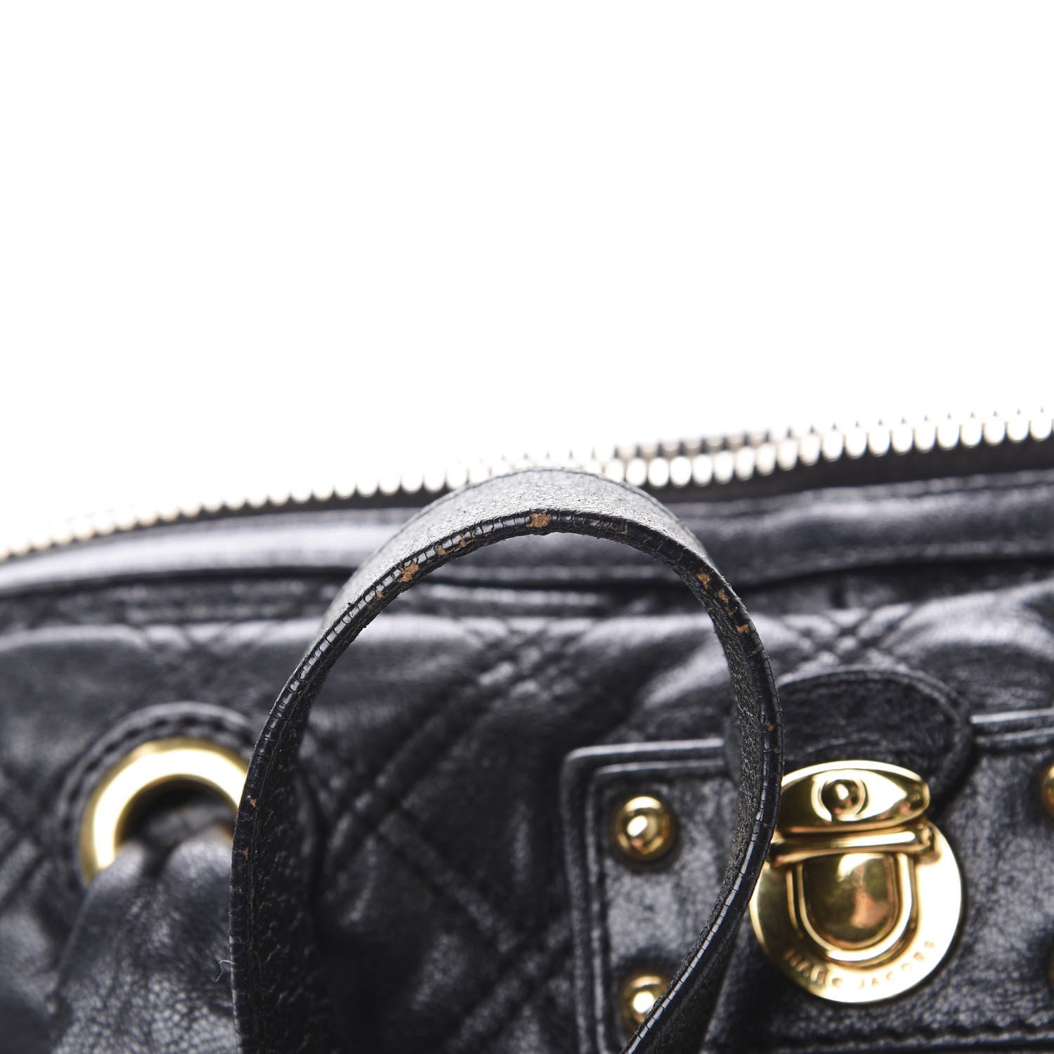 Marc Jacobs Lacquered Goatskin Quilted Karlie Satchel Black 16 of 16