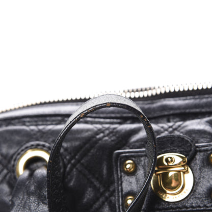 Marc Jacobs Lacquered Goatskin Quilted Karlie Satchel Black 16 of 16