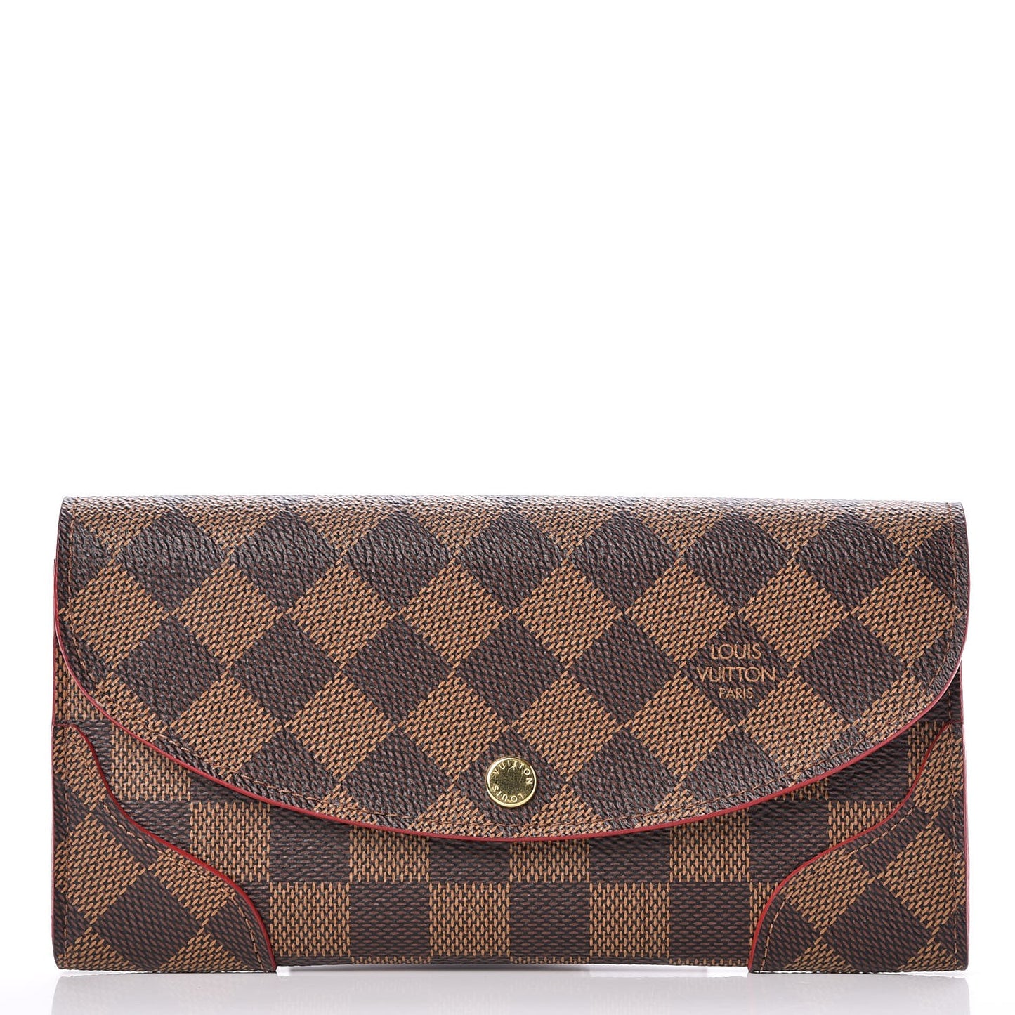Damier Ebene Caissa Wallet Cherry