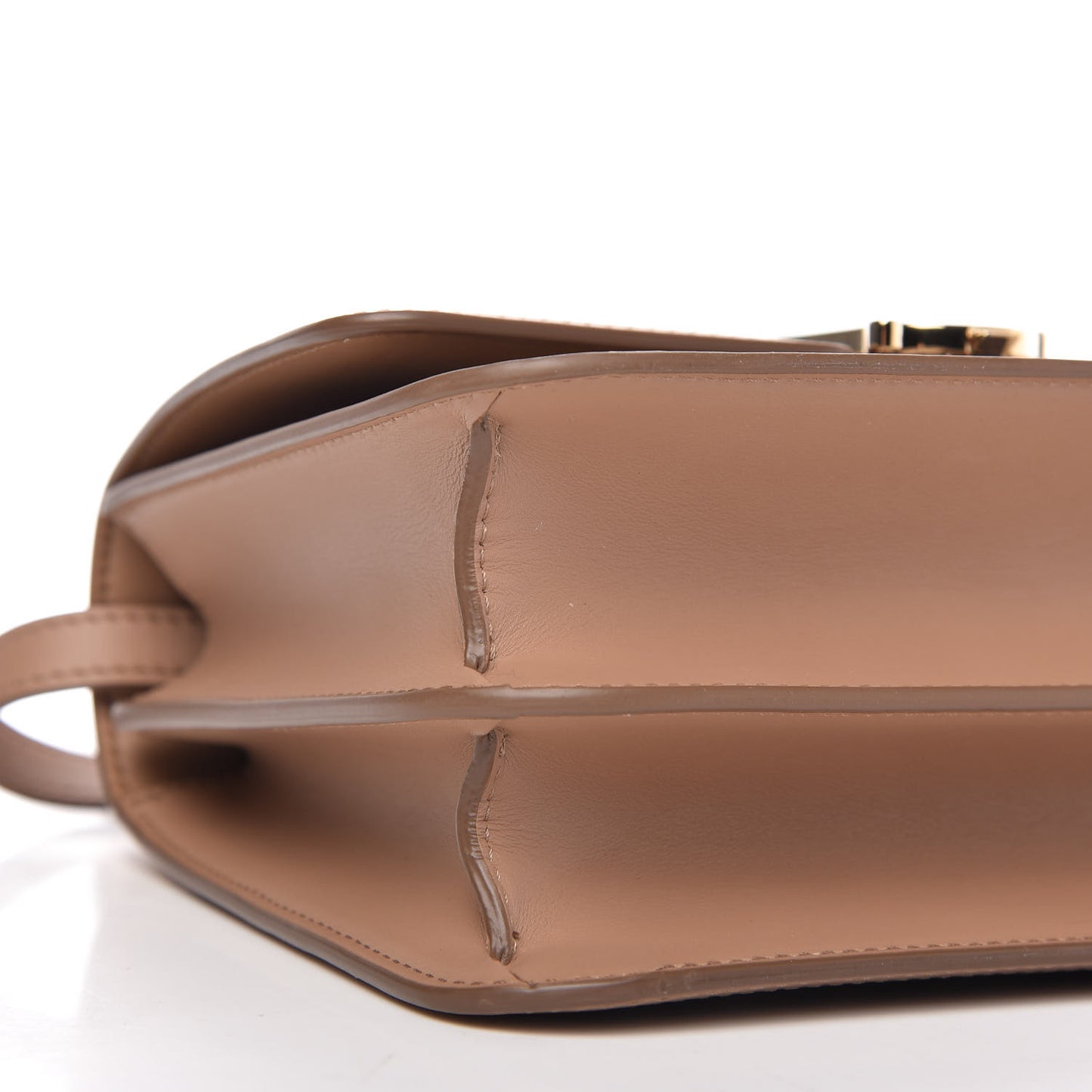 Calfskin Tartan Print Small TB Bag Light Fawn