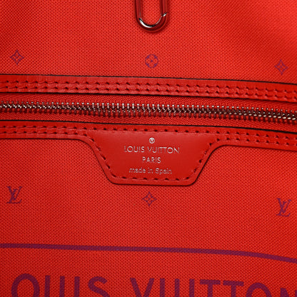 Louis Vuitton Monogram Escale Neverfull MM Rouge 7 of 11