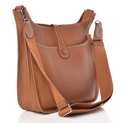 Hermes Taurillon Clemence Evelyne III GM Gold 3 of 7