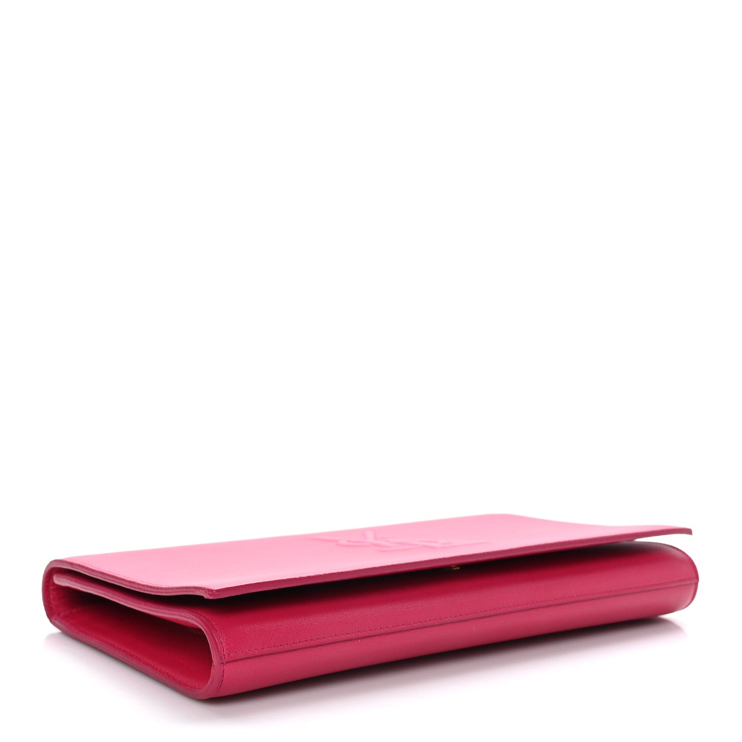 Saint Laurent Calfskin Monogram Large Belle De Jour Clutch Lipstick Fuchsia 4 of 6
